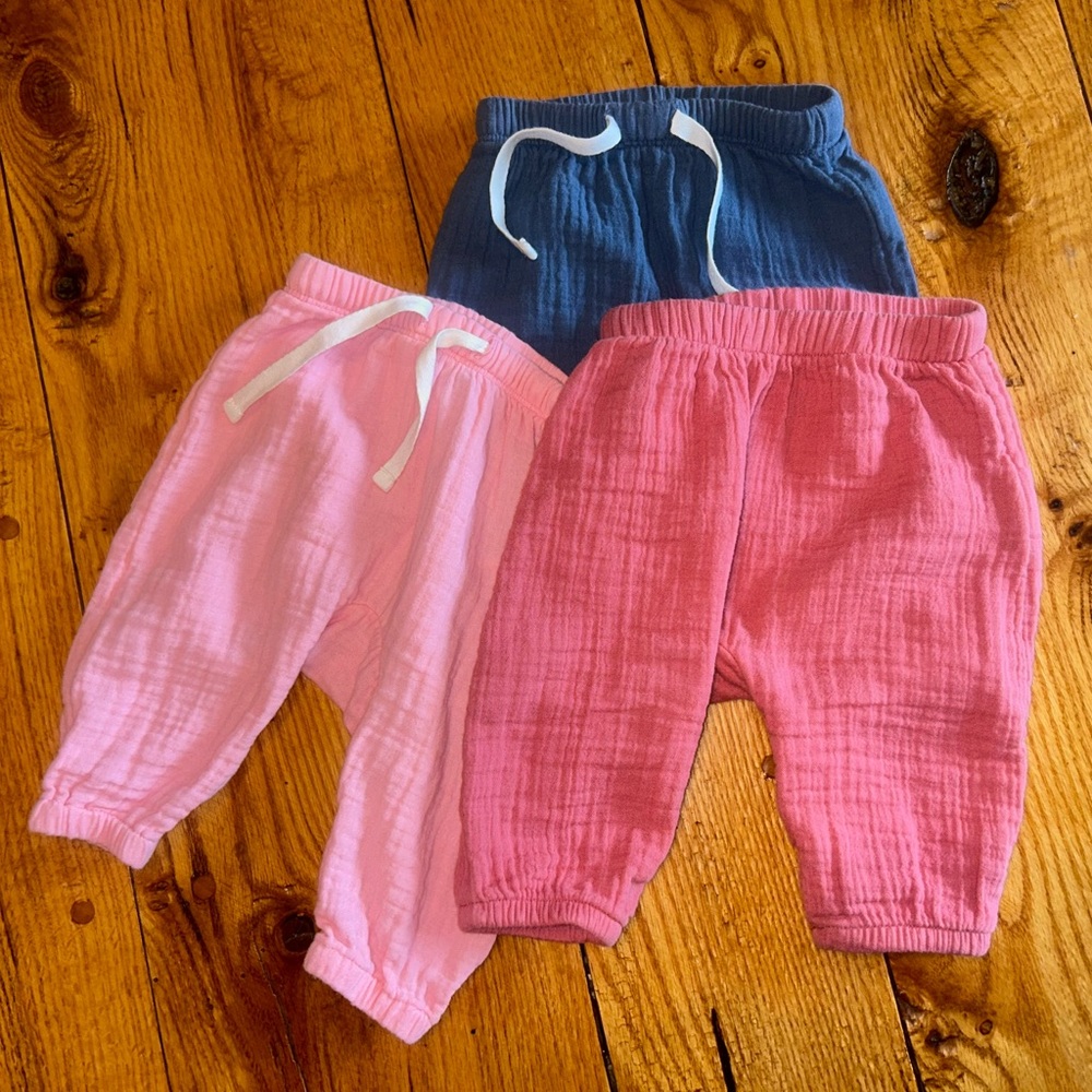 Old Navy and Gap Muslin Baby Pants Bundle